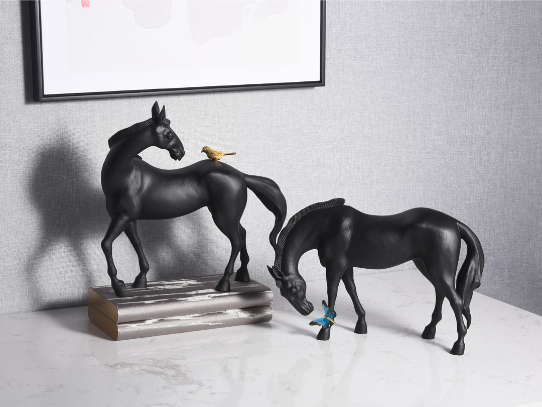 Horse Office Resin Decor Skulptuur